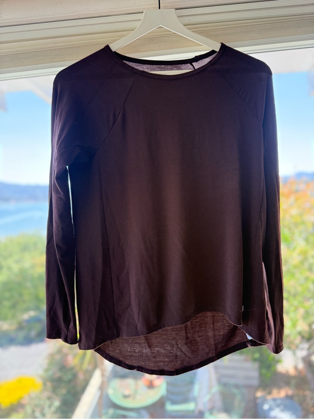 Gap maternity Women's Brown Long-Sleeve Crewneck Top
